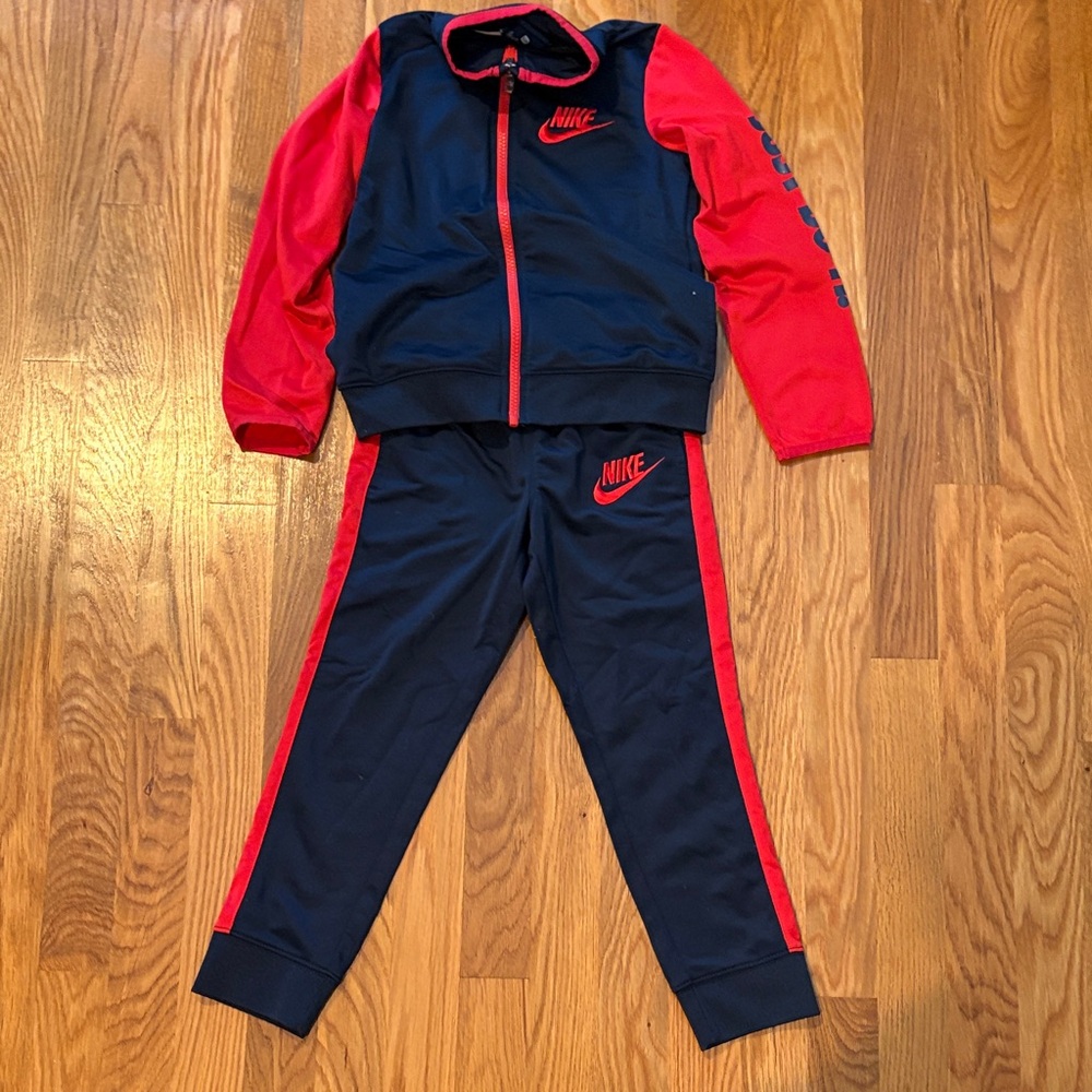 Nike Black and Red Athletic Tracksuit